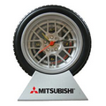 Tire Clock w/ Base Pedestal